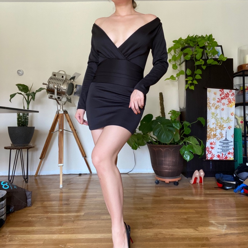 Black Stretch Bodycon Dress